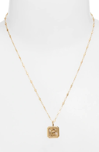 Shop Miranda Frye Harlow Initial Pendant Necklace In Gold - P