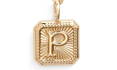 Shop Miranda Frye Harlow Initial Pendant Necklace In Gold - P