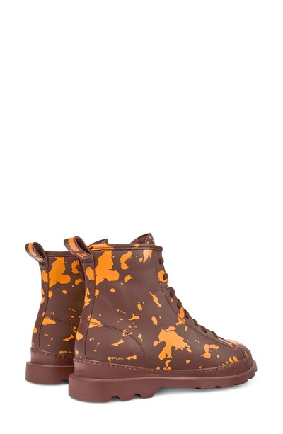 Shop Camper Brutus Combat Boot In Brown/ Yellow