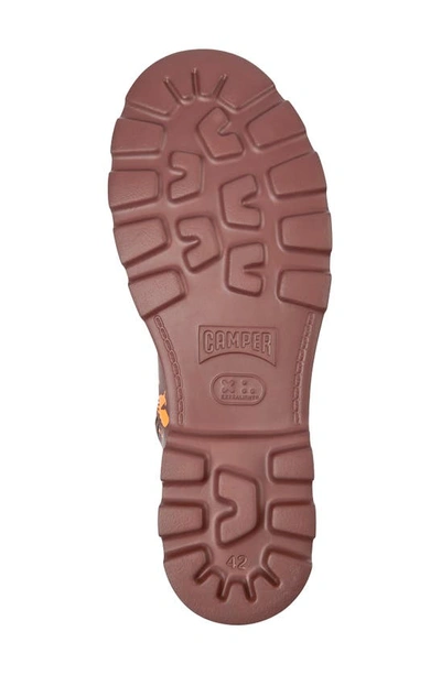 Camper Brutus Combat Boot In Brown/ Yellow