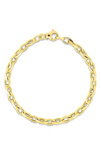 Shop Roberto Coin 18k Gold Link Bracelet In Yellow Gold