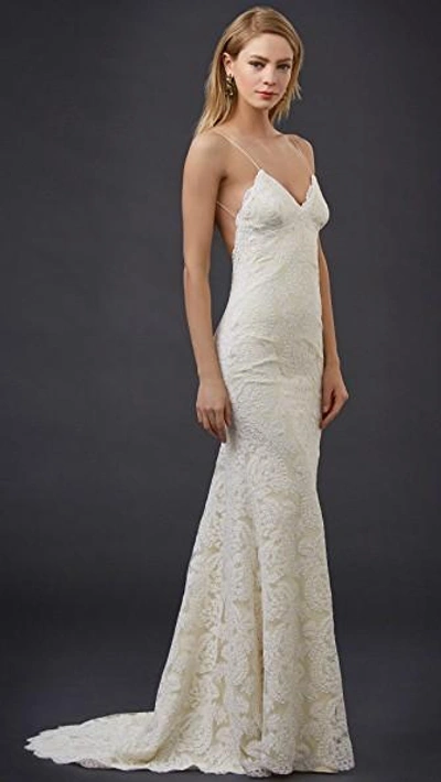 Shop Katie May Poipu Low Back Gown In Champagne