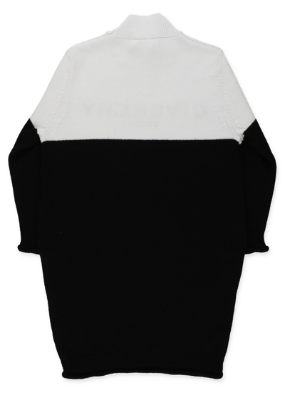 Shop Givenchy Loged Dress In Black White