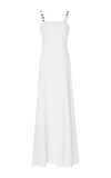 ROSIE ASSOULIN Gazelle White Cotton Gown With Multicolored Button Detail