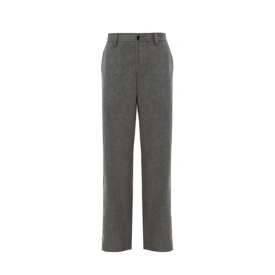 Shop Jacquemus Wide Leg Trousers In Gray