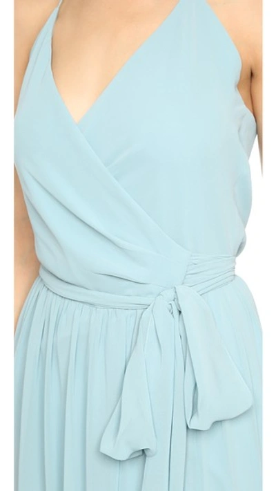 Joanna August Dc Halter Wrap Dress In Into The Mistic