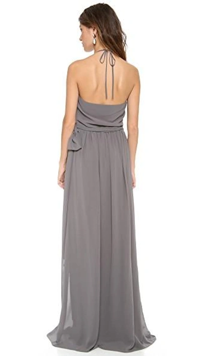 Shop Joanna August Dc Halter Wrap Dress In Smoke On The Water