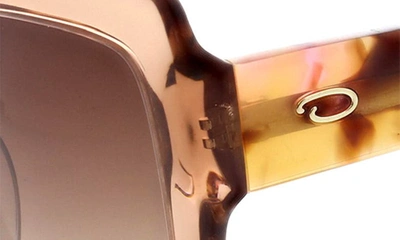 Shop Oscar De La Renta 53mm Extreme Square Large Glam Sunglasses In Neutral