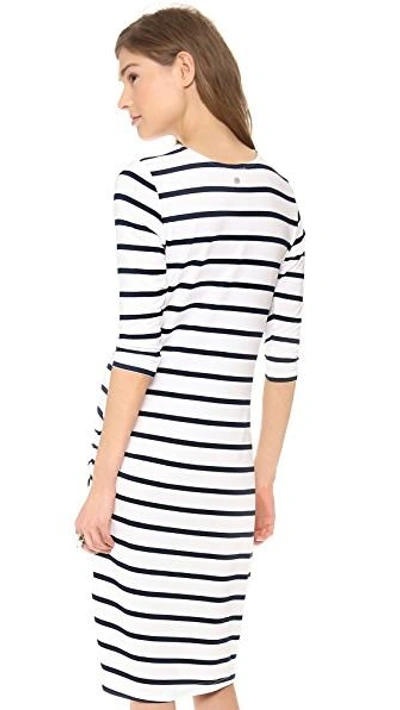 Shop Elevenparis Basic Dress In White/navy