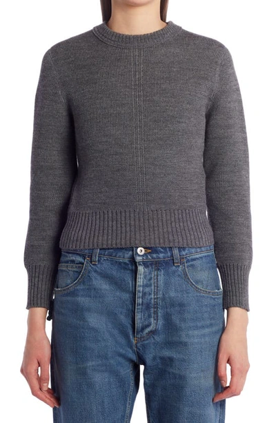 Shop Bottega Veneta Crewneck Wool Sweater In Thunder