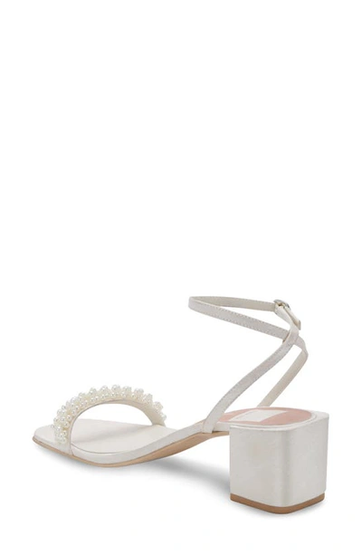 Shop Dolce Vita Zalima Imitation Pearl Sandal In Vanilla Pearls