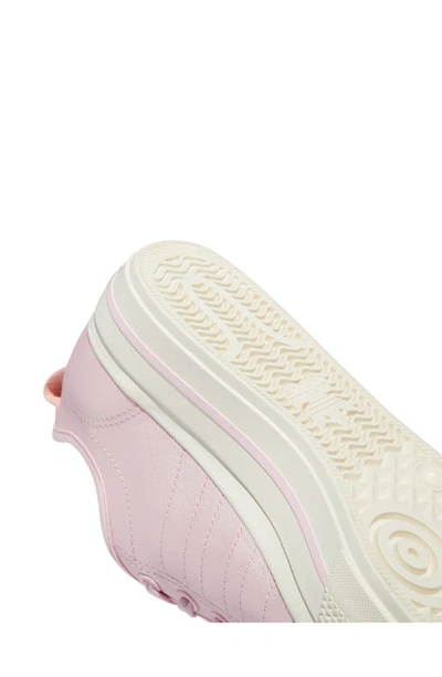 Shop Adidas Originals Nizza Platform Sneaker In Clear Pink/chalk White