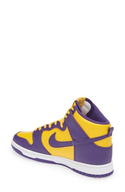 Nike Dunk High Retro Leather High-top Trainers In Court Purple/ Court Purple