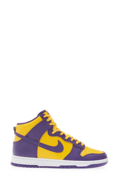 Nike Dunk High Retro Leather High-top Trainers In Court Purple/ Court Purple
