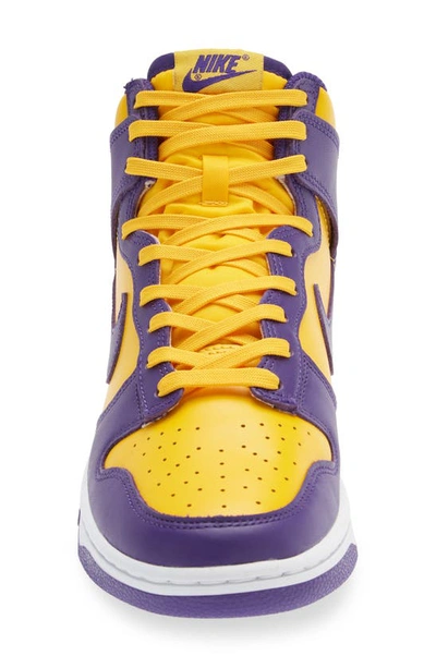 Nike Dunk High Retro Leather High-top Trainers In Court Purple/ Court Purple