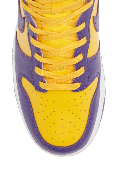 Nike Dunk High Retro Leather High-top Trainers In Court Purple/ Court Purple