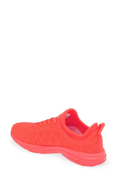 Apl Athletic Propulsion Labs Techloom Phantom Running Shoe In Impulse Red / Clear