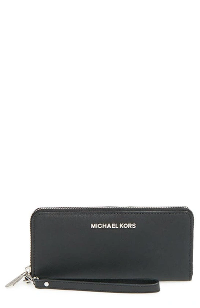 Shop Michael Michael Kors 'jet Set' Travel Wallet In Black
