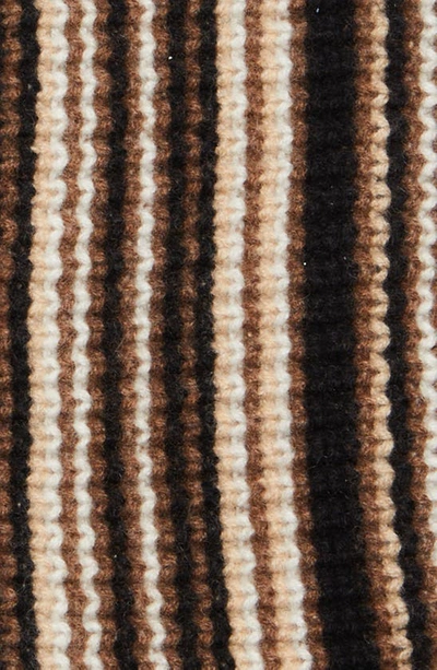Shop Anne Isabella Stripe Virgin Wool & Cashmere Neck Warmer In Brown Stripe