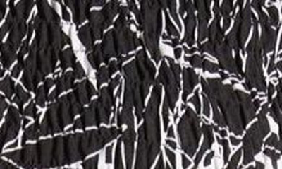 Shop Nikki Lund Winona Abstract Print Cotton Blend Blouse In Black