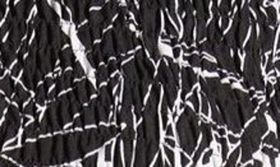 Nikki Lund Winona Abstract Print Cotton Blend Blouse In Black