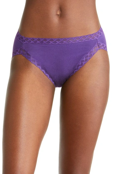 Shop Natori Bliss Cotton French Cut Briefs In Allium