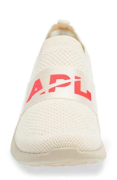 Shop Apl Athletic Propulsion Labs Techloom Bliss Knit Running Shoe In Triple Pristine / Magma