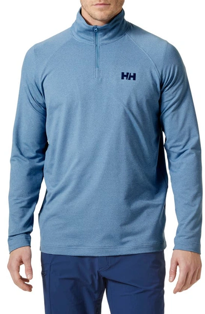Shop Helly Hansen Verglas Half Zip Midlayer Pullover In Blue Fog