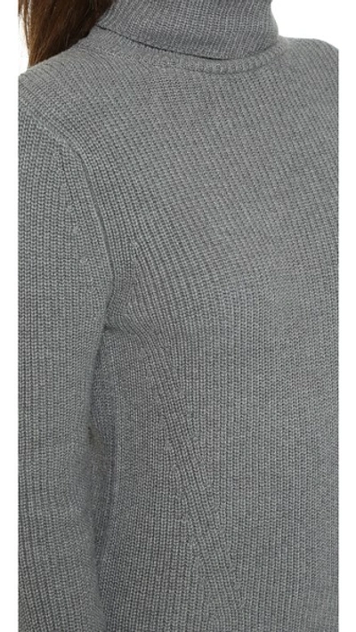 525 America Cotton Shaker Sweater Dress In Medium Heather Grey