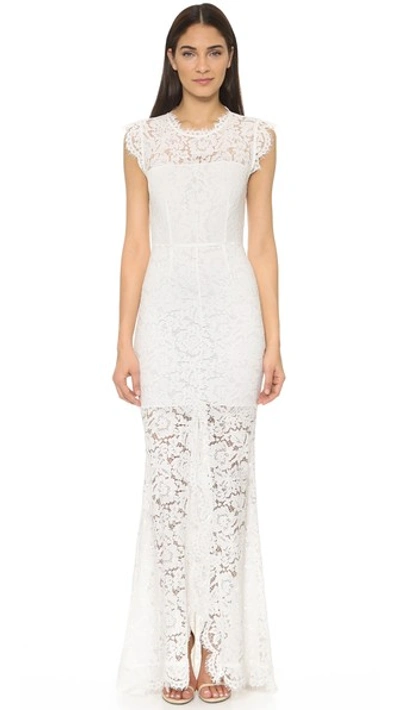 Shop Rachel Zoe Estelle Cutout Maxi Dress In Pure White