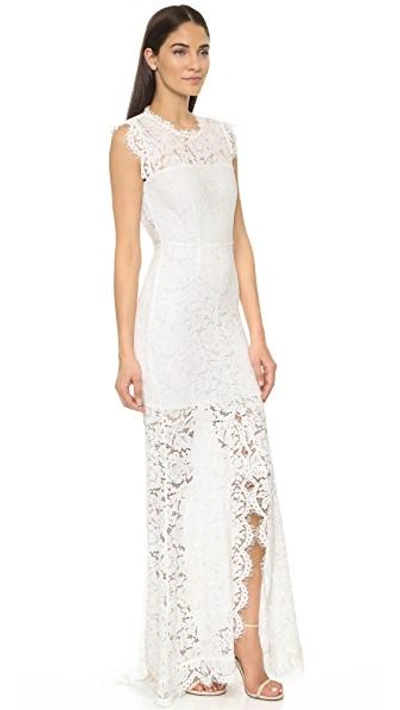 Shop Rachel Zoe Estelle Cutout Maxi Dress In Pure White