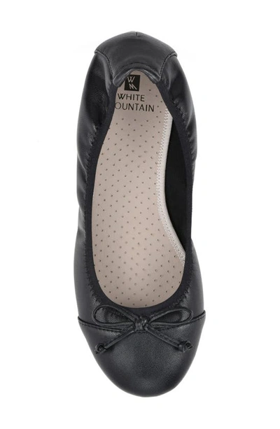White Mountain Footwear Sunnyside Ii Ballet Flat In Black/ Smooth