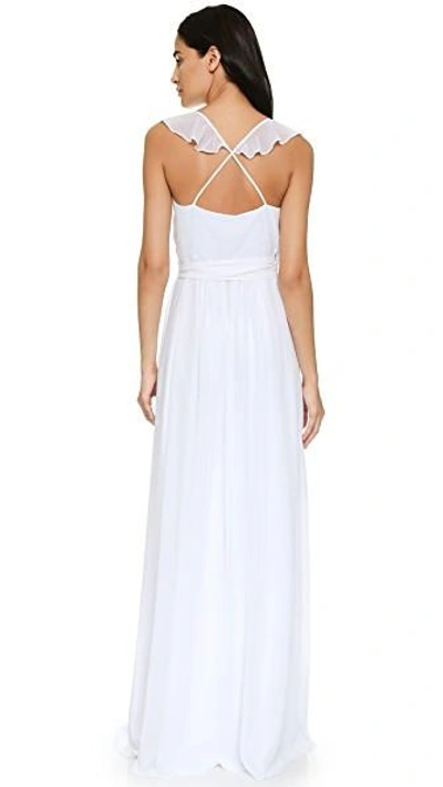 Shop Joanna August Lacey Ruffle Wrap Dress In White Wedding