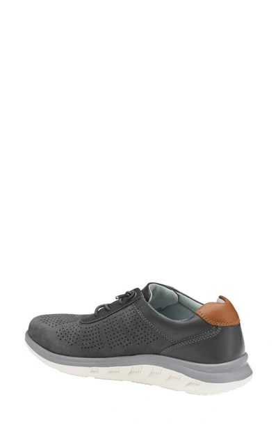 Johnston & Murphy Kid's Activate U-throat Sneaker In Gray Full Grain