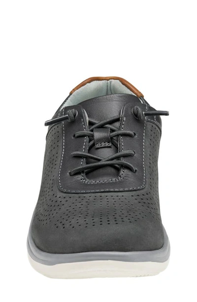 Johnston & Murphy Kid's Activate U-throat Sneaker In Gray Full Grain