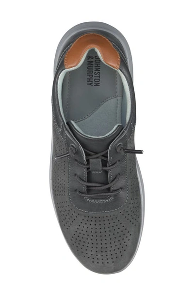 Johnston & Murphy Kid's Activate U-throat Sneaker In Gray Full Grain