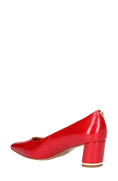 J. Reneé Olivienne Snakeskin Embossed Pump In Red