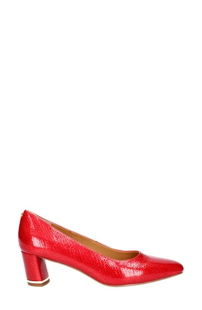 Shop J. Reneé Olivienne Snakeskin Embossed Pump In Red