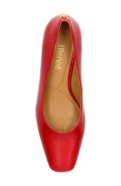 J. Reneé Olivienne Snakeskin Embossed Pump In Red