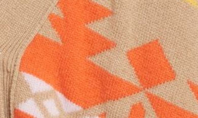 Shop Jumper 1234 Southwest Pattern Wool & Cashmere Cardigan In Hazelnut