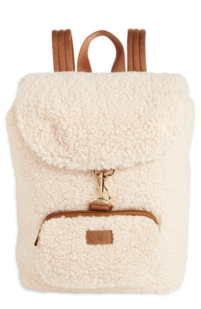 Shop Ugg Inara High Pile Fleece Backpack In Natural