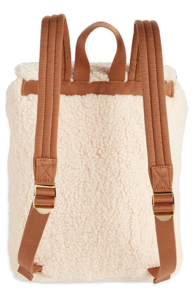 Shop Ugg Inara High Pile Fleece Backpack In Natural
