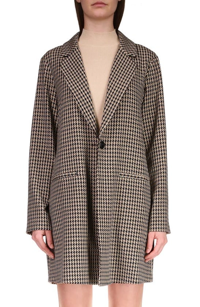 Shop Sanctuary Carly Houndstooth Coat In Saddle Hou