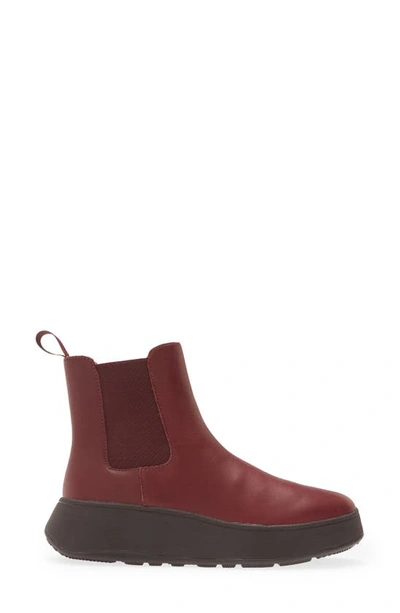 Shop Fitflop F-mode Leather Flatform Chelsea Boot In Plummy