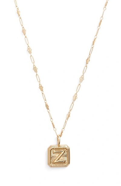 Shop Miranda Frye Harlow Initial Pendant Necklace In Gold - Z