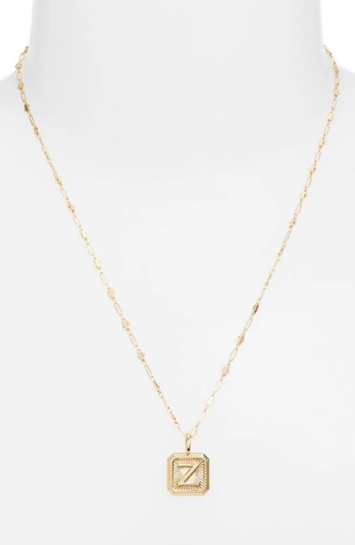 Shop Miranda Frye Harlow Initial Pendant Necklace In Gold - Z