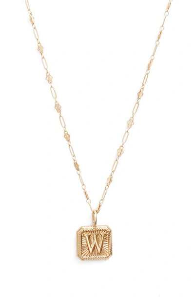 Shop Miranda Frye Harlow Initial Pendant Necklace In Gold - W
