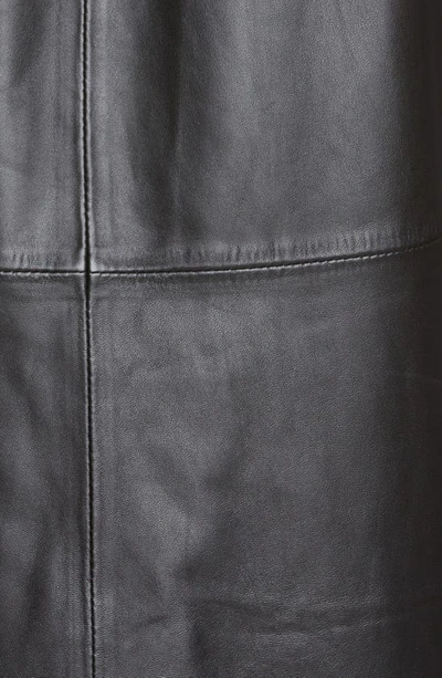 Shop Altuzarra Lydia Lambskin Leather Shirtdress In 000001 Black