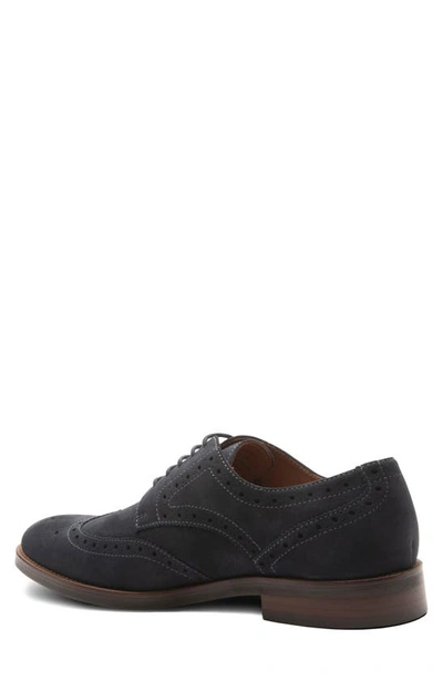 Shop Gordon Rush Concord Wingtip Derby In Navy Suede