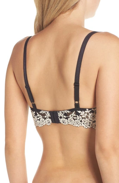 Wacoal Embrace Lace Plunge Convertible Contour Underwire Bra In Black